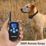 Petrainer PET998DRB Dog Training Collar Rechargeable and Rainproof 330yd Remote Dog Shock Collar with Beep, Vibration and Shock Electronic Collar